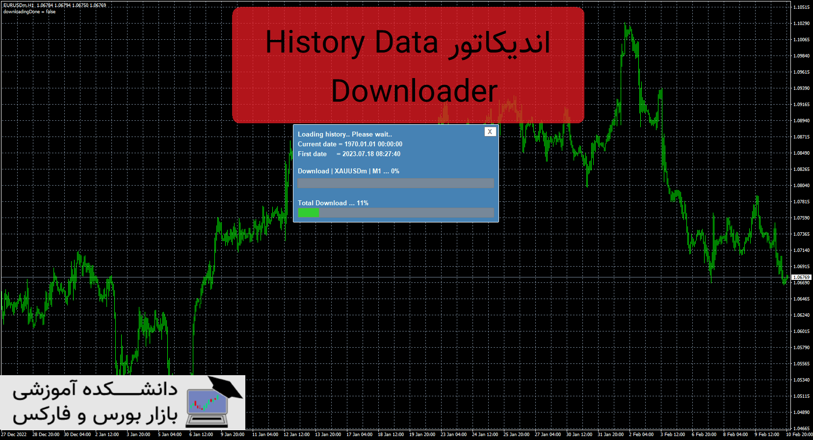 تصویر اندیکاتور History Data Downloader