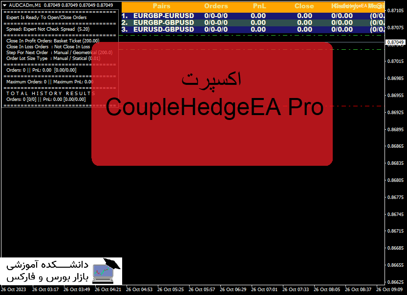 CoupleHedgeEA Pro دانلود و معرفی اکسپرت